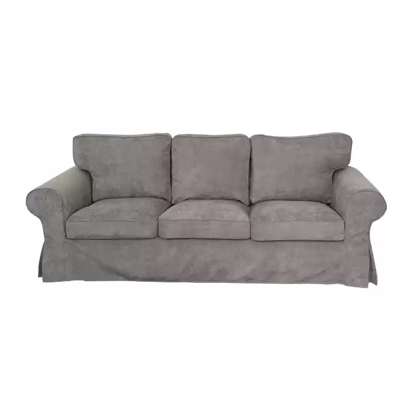Housse canapé IKEA EKTORP velours strié renforcé gris