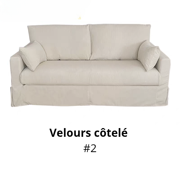 Housse pour canapé IKEA HYLTARP velours côtelé écru