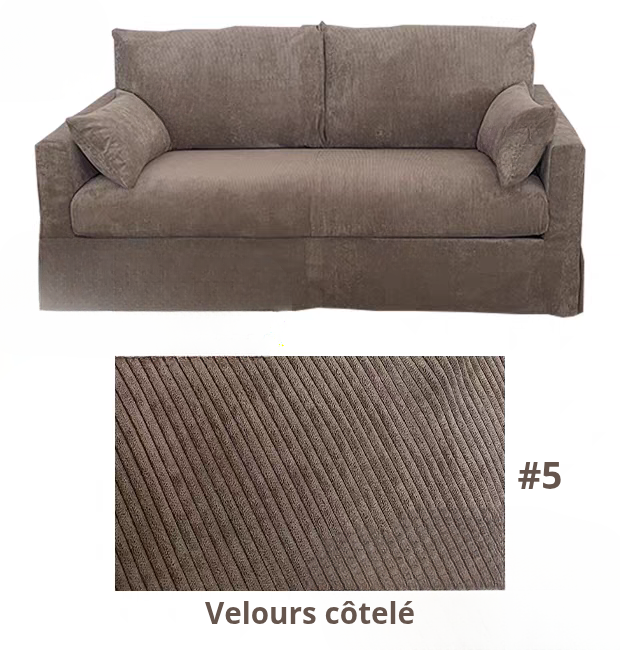 Housse pour canapé IKEA HYLTARP velours côtelé taupe