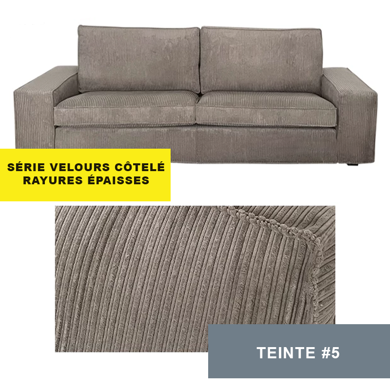 Housse pour canapé IKEA KIVIK 2 places velours côtelé taupe