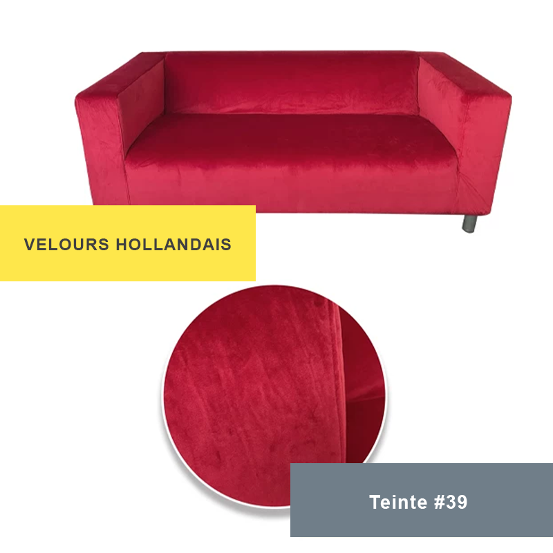 Housse pour canapé IKEA KLIPPAN velours rouge