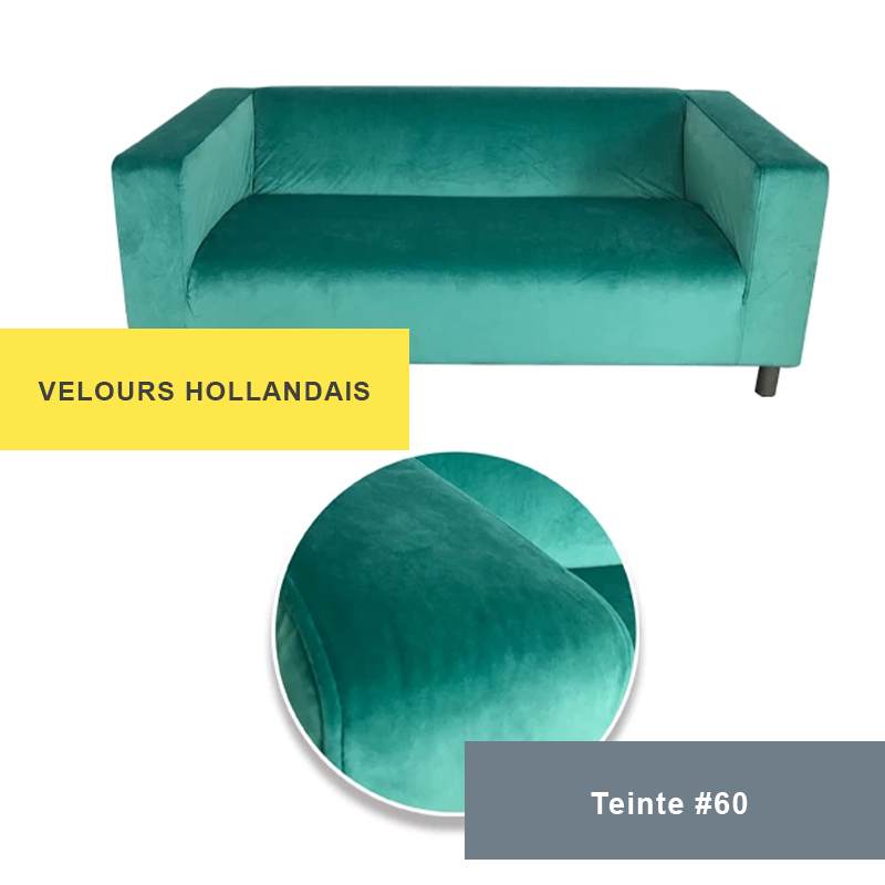 Housse pour canapé IKEA KLIPPAN velours turquoise