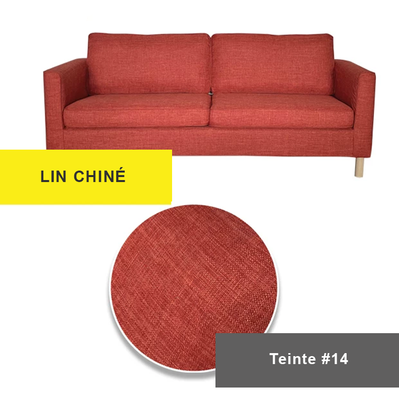 Housse pour canapé IKEA PARUP 2 places lin rouge