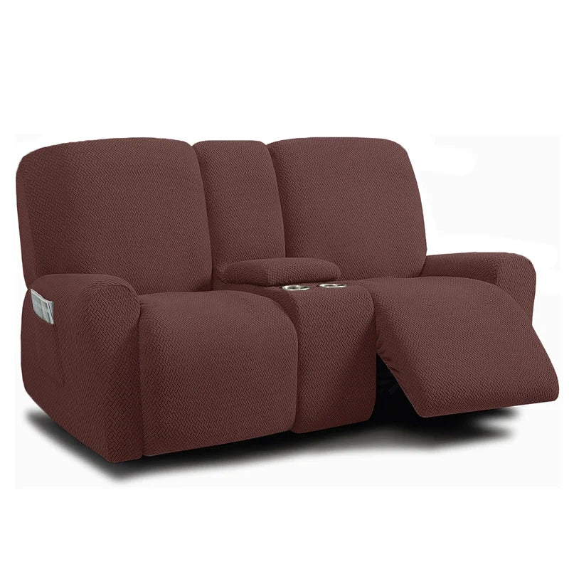 Housse pour canapé relax 2 places avec console café