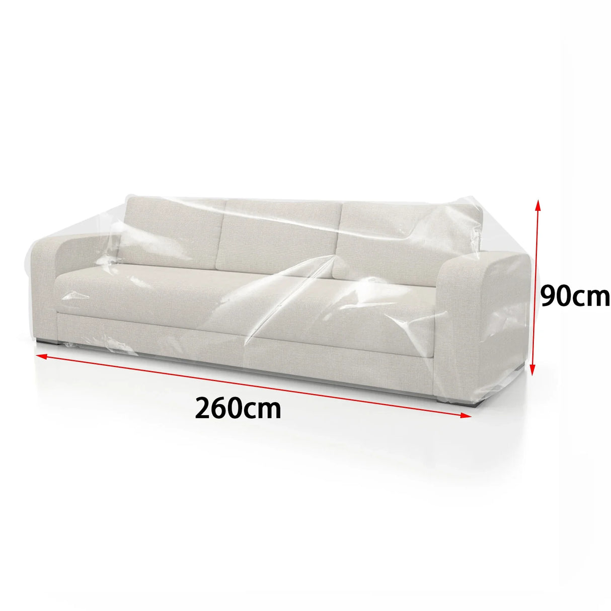 Housse protection canapé en plastique transparent 100% imperméable