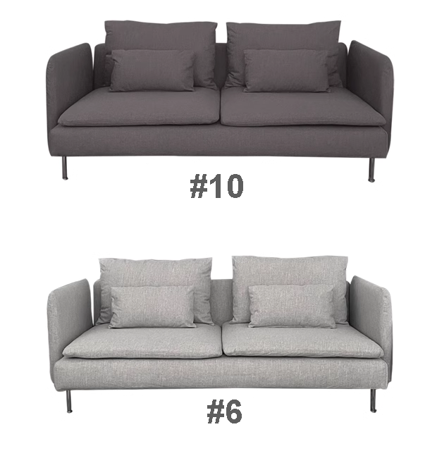 Housse canapé IKEA SODERHAMN 3 places gris polycoton twill denim