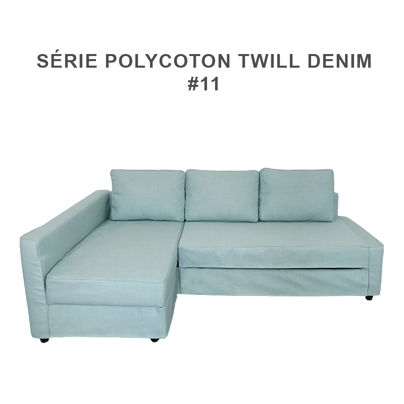 Hoes voor IKEA FRIHETEN hoekbank met slaapfunctie van denimkleurige twill-polycotton