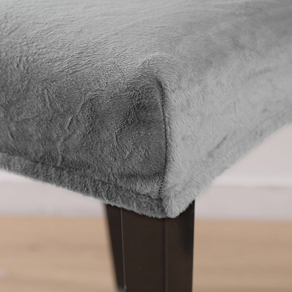 tissu extensibles velours gris