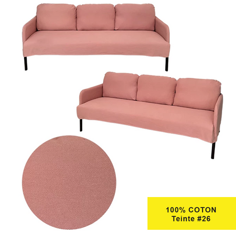 Housse pour canapé IKEA GLOSTAD 3 places saumon