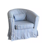 Housse prémium pour fauteuil IKEA TULLSTA rayures bleue