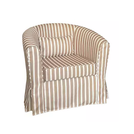 Housse prémium pour fauteuil IKEA TULLSTA rayures taupe