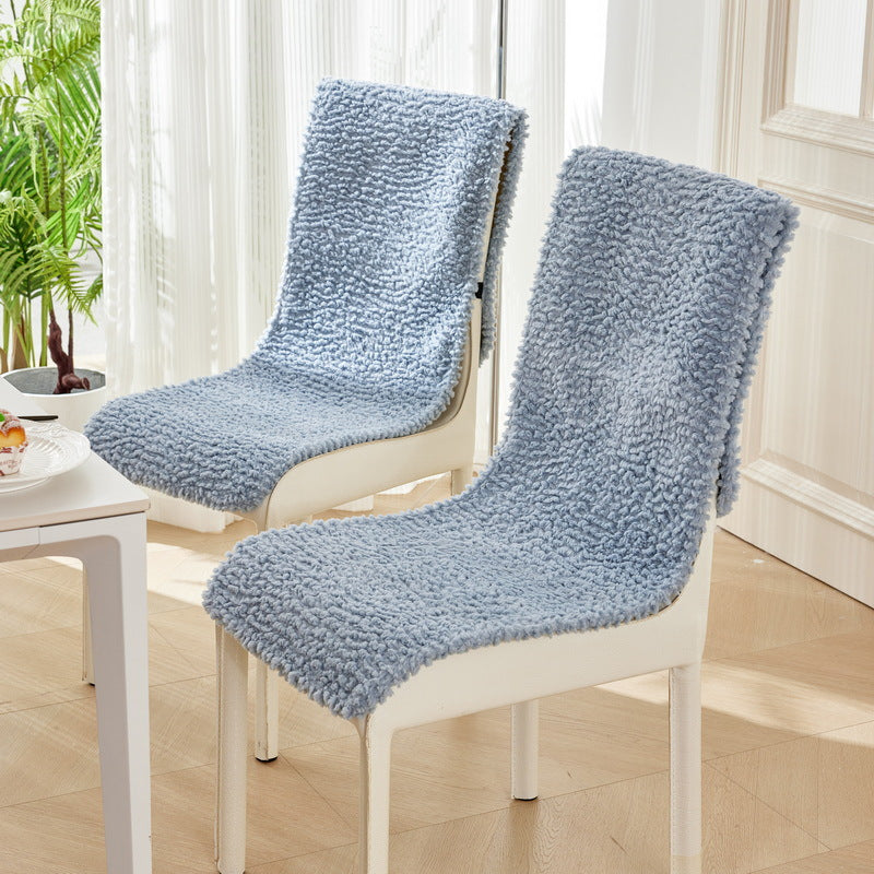 Housse de chaise luxe moelleuse et antidérapante pure laine douce