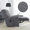 Hoes voor relaxfauteuil met mechanische voetensteun, damastfluweel