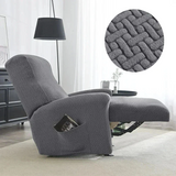 Hoes voor relaxfauteuil met mechanische voetsteun damastfluweel