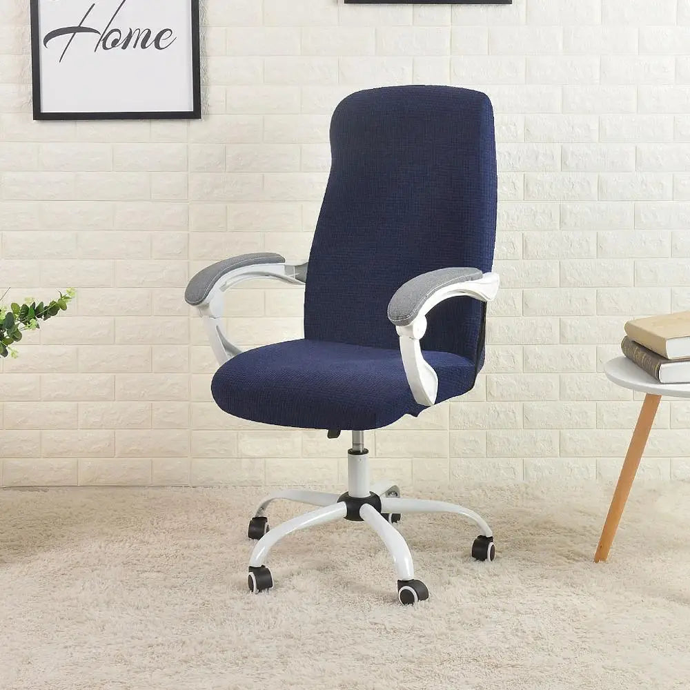 Housses de chaise de bureau extensible bleue marine