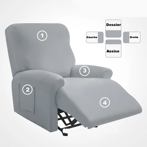 Hoezen voor fauteuils en fauteuils met lift - effen kleuren