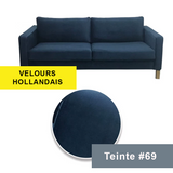 Housse canapé IKEA LANDSKRONA velours bleue marine