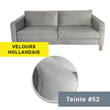 Housse canapé IKEA LANDSKRONA velours gris