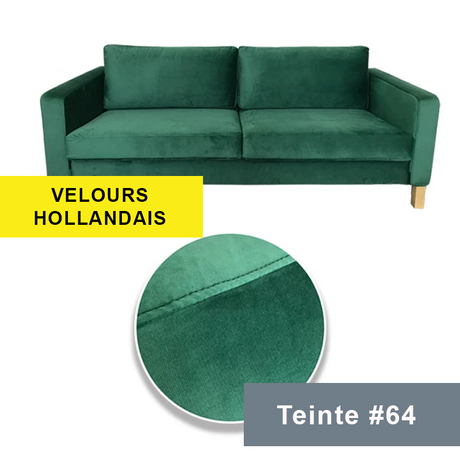 Housse canapé IKEA LANDSKRONA velours vert