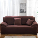 Housse canapé extensible lycra café