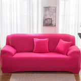 Housse canapé extensible lycra rose