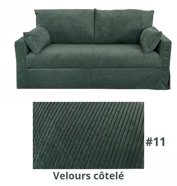 Housse pour canapé IKEA HYLTARP  velours côtelé vert