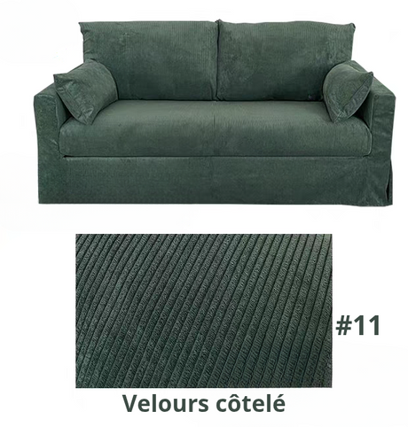 Housse pour canapé IKEA HYLTARP  velours côtelé vert
