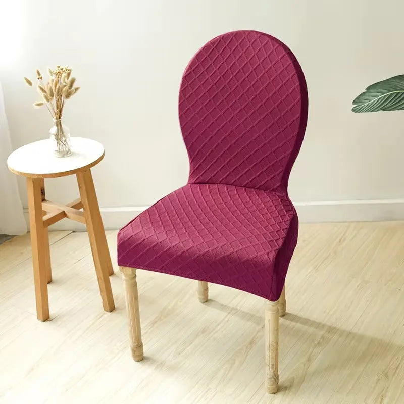 Housse de chaise baroque extensible anti griffes bordeaux