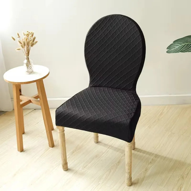 Housse de chaise baroque extensible anti griffes noir