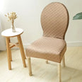 Housse de chaise baroque extensible anti griffes taupe