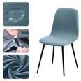 Housse de chaise scandinave petit dossier lycra imperméable bleue ardoise