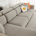 Housse de coussin extensible pour canapé velours damassé taupe