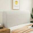 Housse de tête de lit extensibles en microfibres ivoire