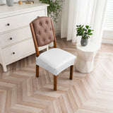 Housse pour assise de chaise simili cuir imperméable blanc