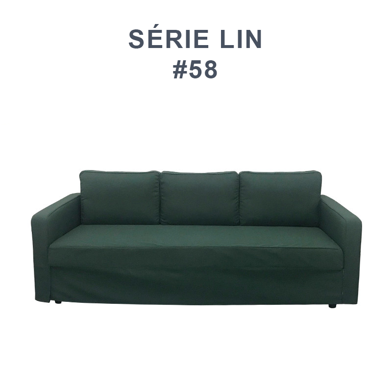 Housse pour canapé IKEA FRIHETEN 3 places convertible vert 2