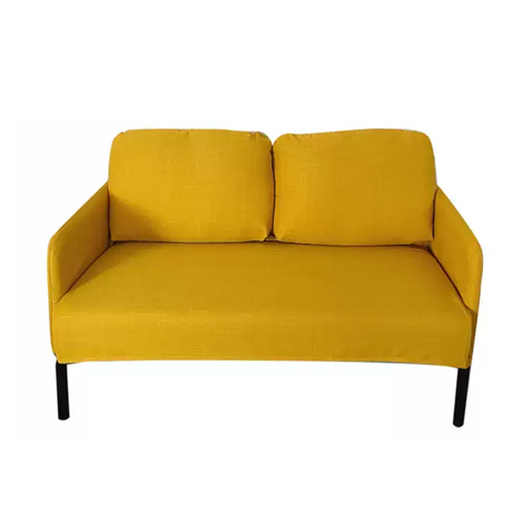 Housse pour canapé IKEA GLOSTAD 2 places lin chiné ocre