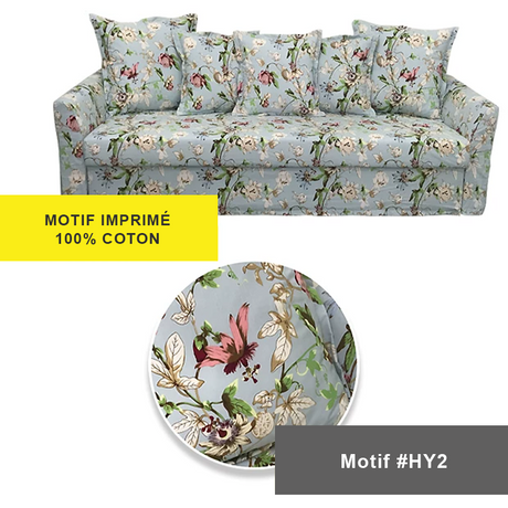 Housse pour canapé IKEA HOLMSUND 3 places convertible motif imprimé