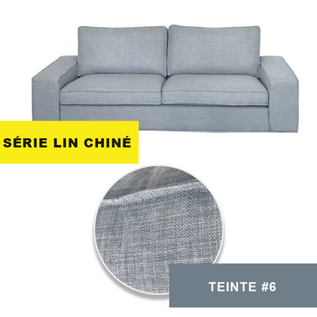 Housse pour canapé IKEA KIVIK 2 places lin bleue ciel