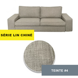 Housse pour canapé IKEA KIVIK 2 places lin chiné gris