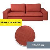 Housse pour canapé IKEA KIVIK 2 places lin chiné orange