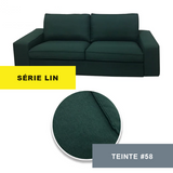 Housse pour canapé IKEA KIVIK 2 places lin vert