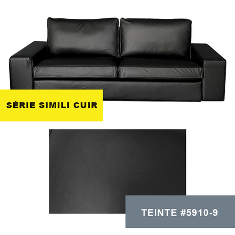Housse pour canapé IKEA KIVIK 2 places simili cuir noir