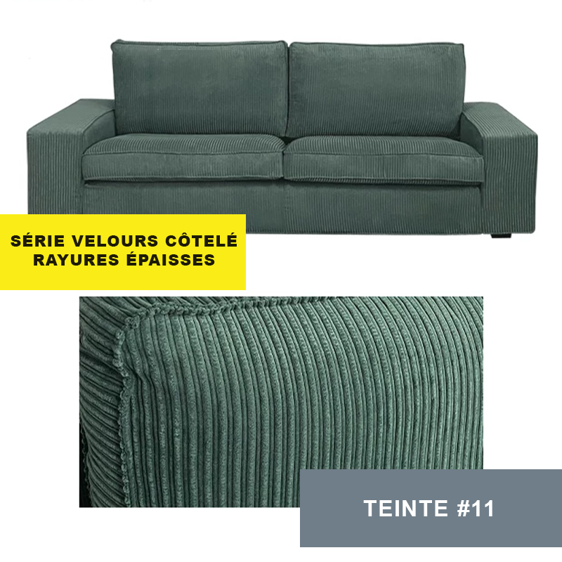 Housse pour canapé IKEA KIVIK 2 places velours côtelé vert