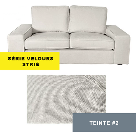 Housse pour canapé IKEA KIVIK 2 places velours strié 2