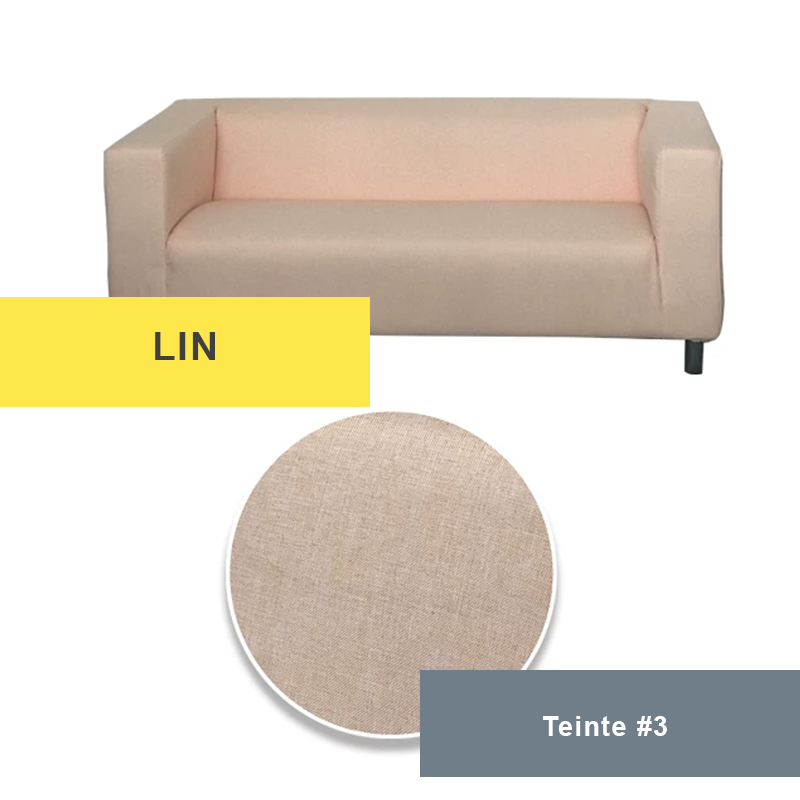 Housse pour canapé IKEA KLIPPAN lin taupe rosé