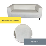 Housse pour canapé IKEA KLIPPAN velours blanc