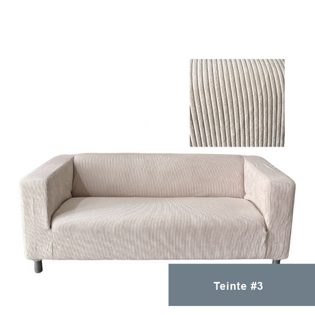 Housse pour canapé IKEA KLIPPAN velours côtelé beige