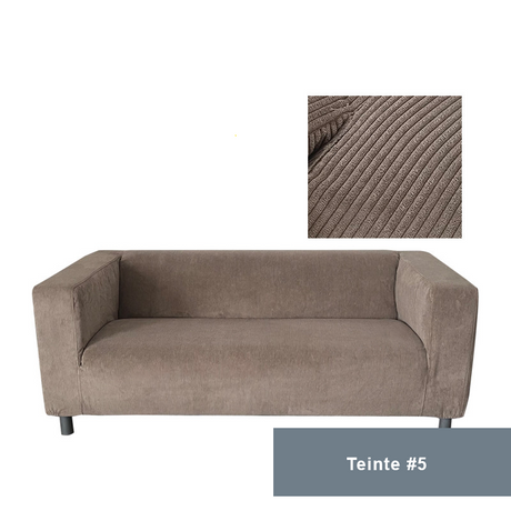 Housse pour canapé IKEA KLIPPAN velours côtelé marron