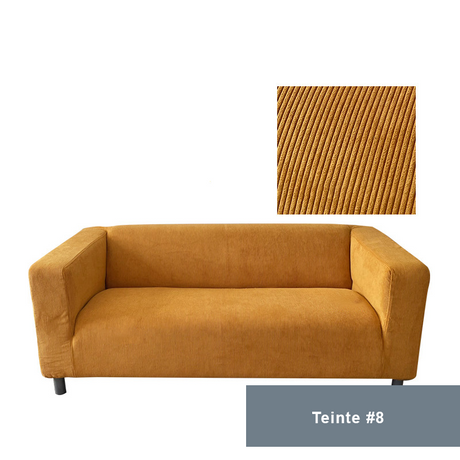 Housse pour canapé IKEA KLIPPAN velours côtelé orange