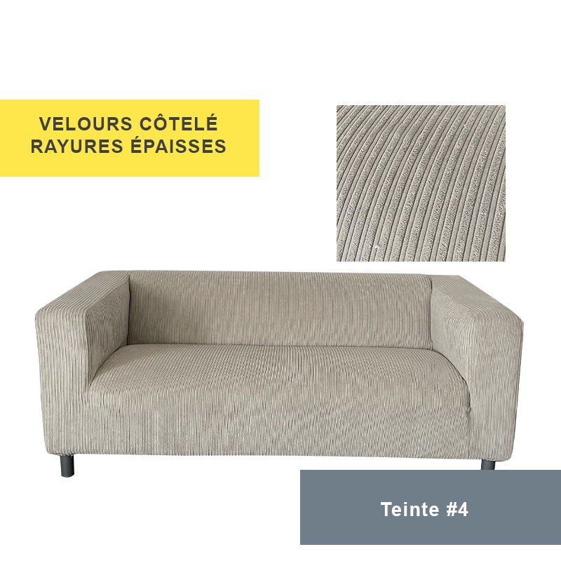 Housse pour canapé IKEA KLIPPAN velours côtelé épais ecru
